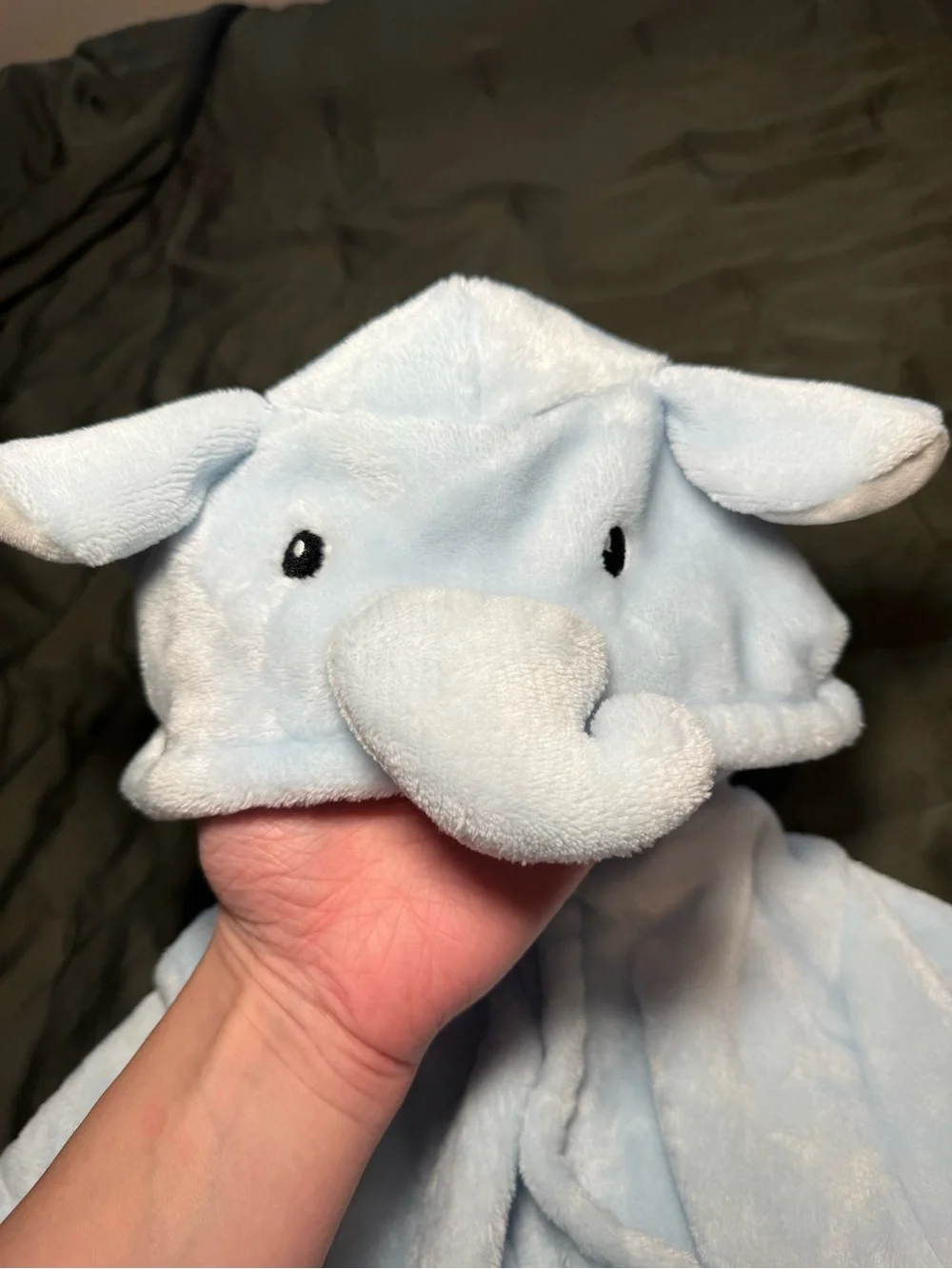 Baby Elephant Hooded Robe: 0-9 months